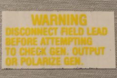 Voltage Warning Dekal Ford 1962-69