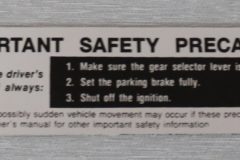 Sunvisor Safety Precauting Dekal Ford 1966-69