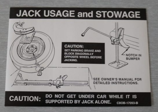 Jack Instruction Dekal Falcon 1968-69