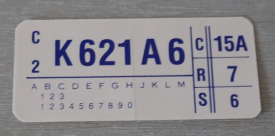 Non/Ram Code Dekal Ford 302 A/T 1973