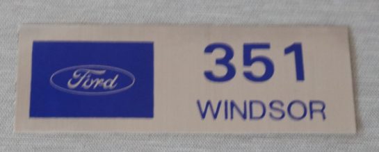 Ventilkåps Dekal Ford 351 Windsor
