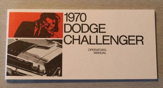 Instruktionsbok 1970 Challenger