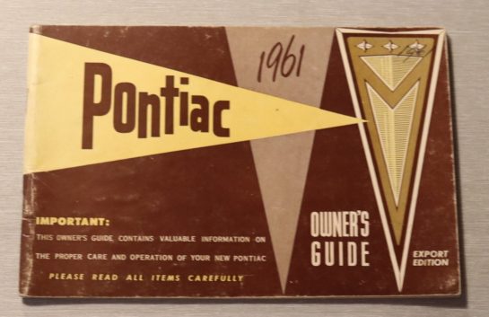 Owners Guide Pontiac 1961