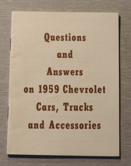 Frågor och Svar 1959 Chevrolet