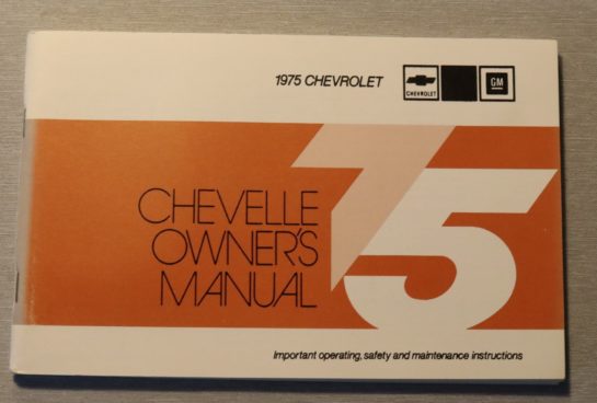 Instruktionsbok Chevy, Chevelle 1975