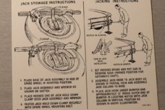Jack Instruction Fairlane 1962-63