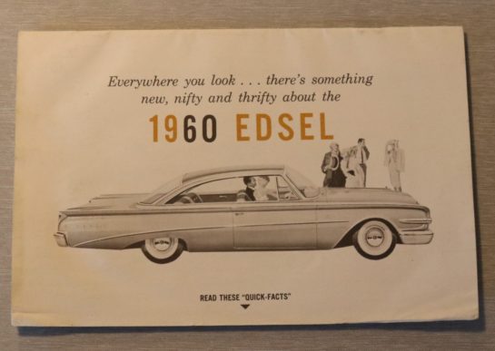 Försäljningsbroschyr, Edsel 1960