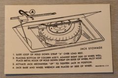 Jack Stowage Instruction Dekal, Edsel STW 1958-60