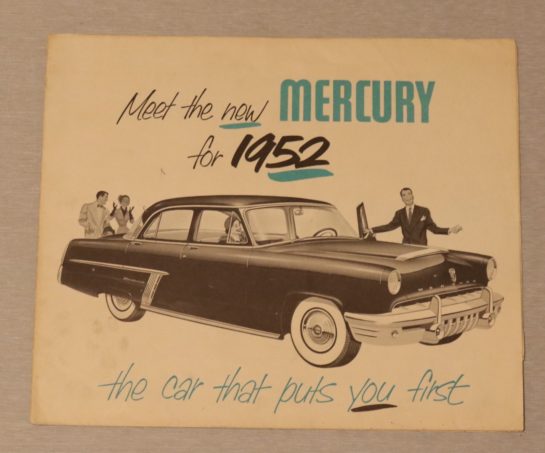 Försäljningsbroschyr Mercury 1952
