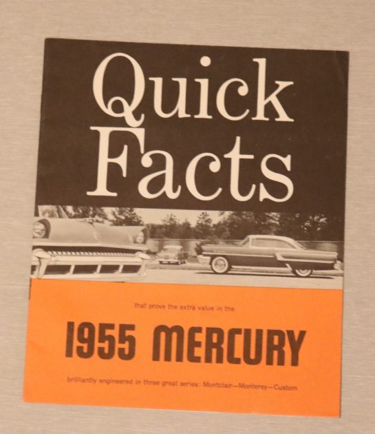 Försäljningsbroschyr Mercury 1955
