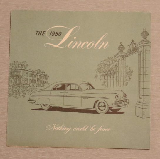 Försäljningsbroschyr Lincoln 1950