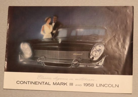 Försäljningsbroschyr 1958 Lincoln