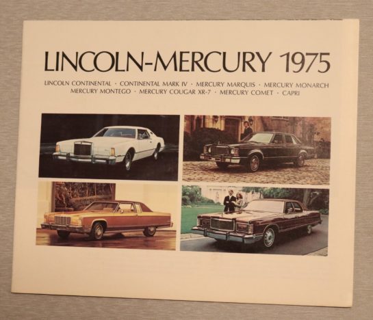 Försäljningsbroschyr Lincoln, Mercury 1975