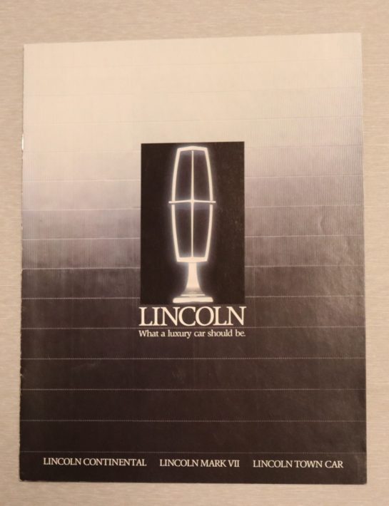 Försäljningsbroschyr Lincoln 1988