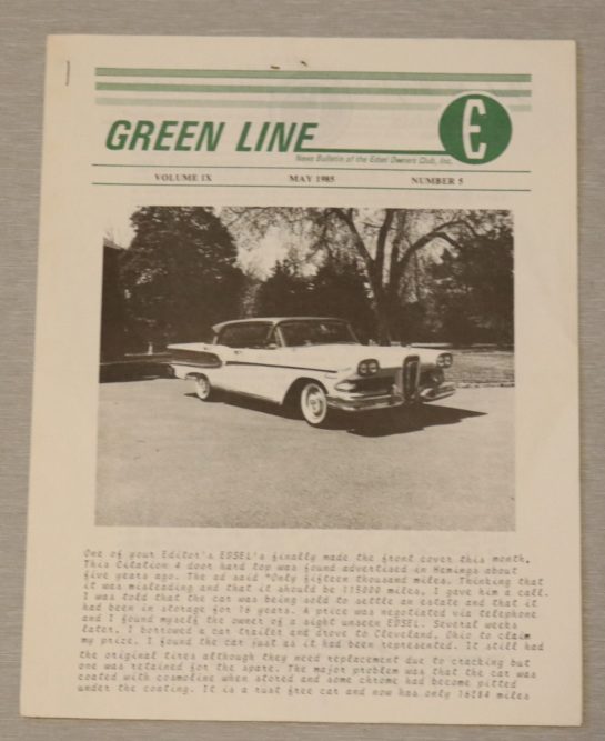 Green Line, Edsel Klubbtidning