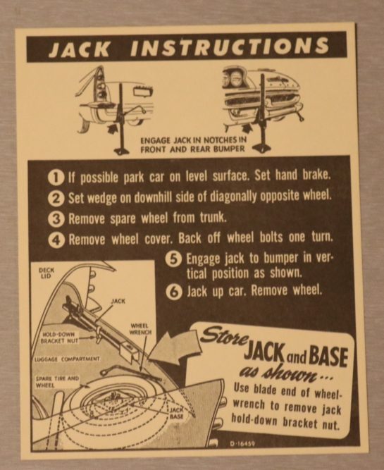 Jack Instruction Dekal DeSoto 1958