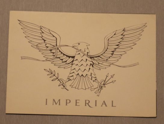 Försäljningsbroschyr Imperial 1958