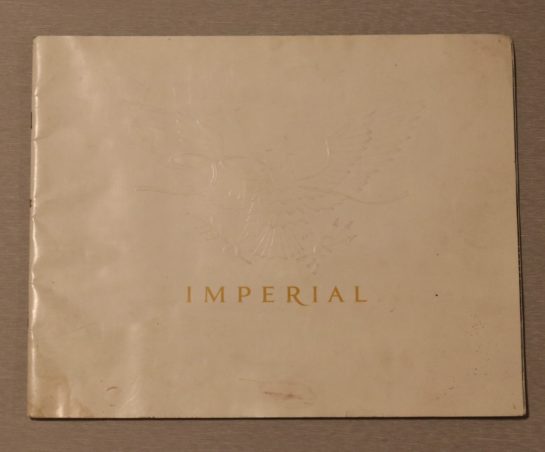 Försäljningsbroschyr Imperial 1958
