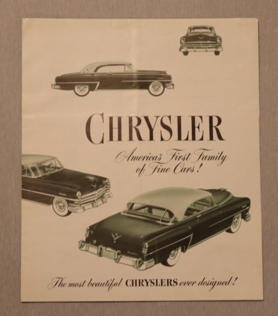 Försäljningsbroschyr Chrysler & Imperial 1953