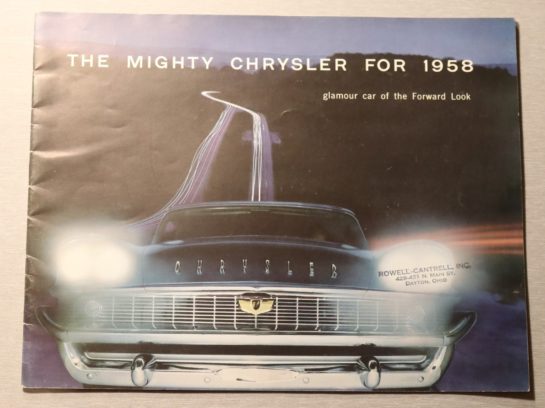 Försäljningsbroschyr Chrysler 1958