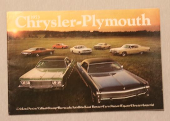 Försäljningsbroschyr Chrysler & Plymouth 1973