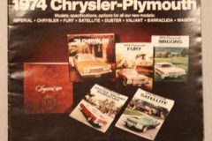 Försäljningsbroschyr Chrysler & Plymouth 1974