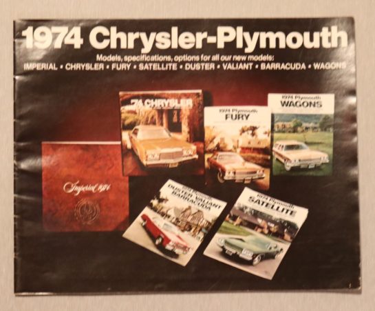 Försäljningsbroschyr Chrysler & Plymouth 1974