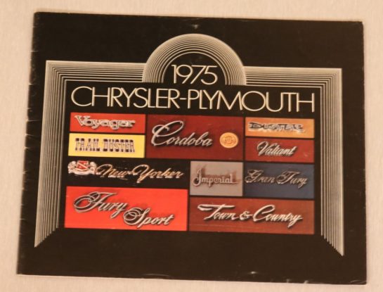 Försäljningsbroschyr Chrysler & Plymouth 1975