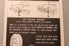 Jack Instruction Dekal Cadillac 1956