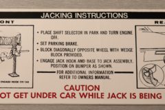 Jack Instruction Dekal Eldorado 1967