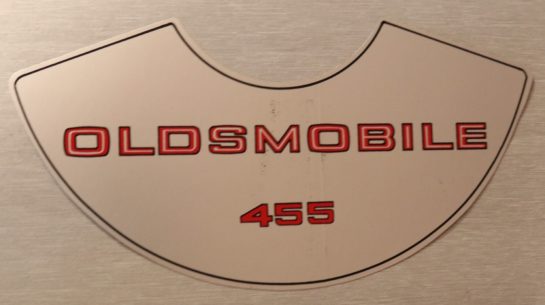 Luftrenar Dekal Oldsmobile "455" 1975-80