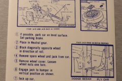 Jack Instruction Dodge, Plymouth, Chrysler 1970-71