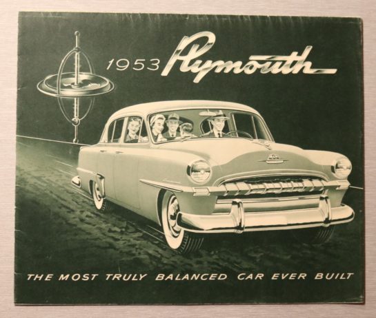 Försäljningsbroschyr Plymouth 1953