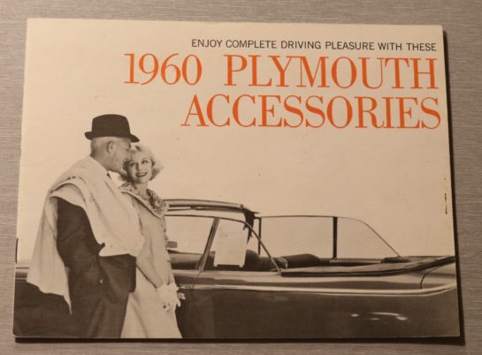 Försäljningsbroschyr Plymouth Accessories 1960