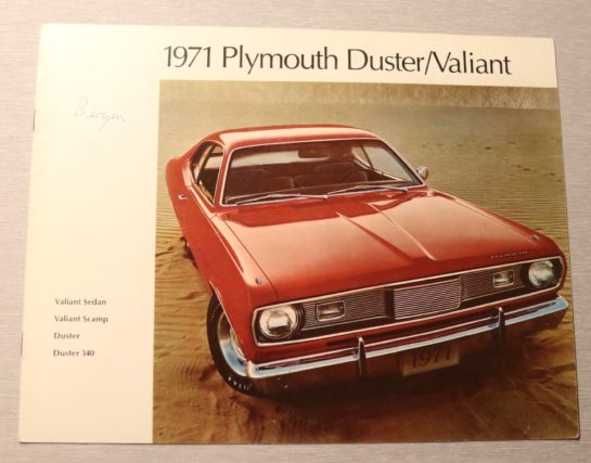 Försäljningsbroschyr Plymouth Duster/Valiant 1971