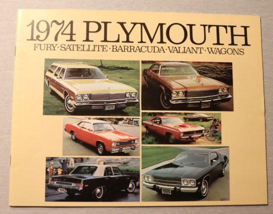 Försäljningsbroschyr Plymouth 1974