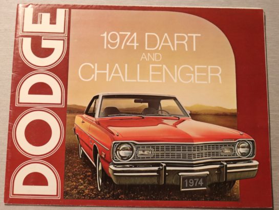Försäljningsbroschyr Challenger & Dart 1974