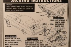 Jacking Instruction Dekal Impala Coupe 1965
