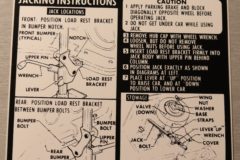 Jack Instruction Camaro 1971-72
