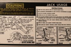 Jack Instruction Nova Sedan 1975-78
