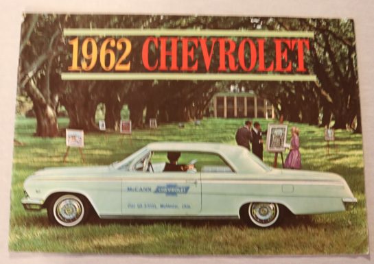 Försäljningsbroschyr Chevrolet 1962