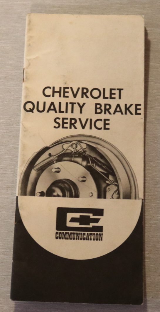 Försäljningsbroschyr Quality Brake Service Chevrolet 1968