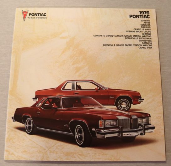 Försäljningsbroschyr Pontiac 1976