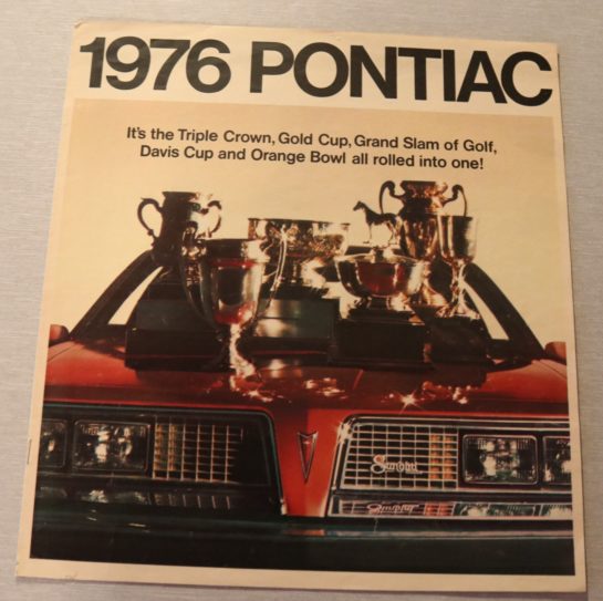 Försäljningsbroschyr Pontiac 1976