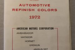 Färgkarta 1972 American Motors