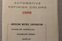 Färgkarta 1968 Rambler / American Motors