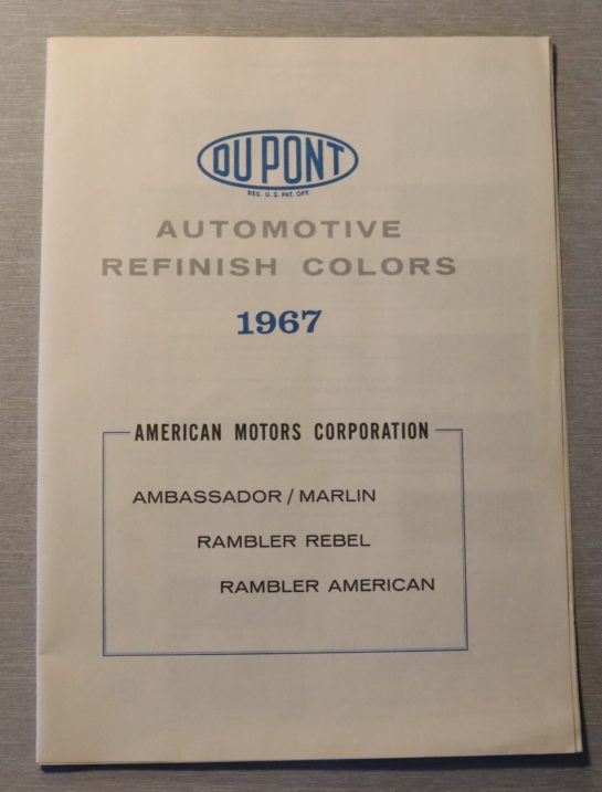 Färgkarta 1967 American Motors