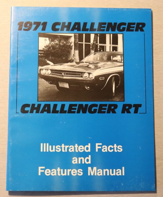 Illustrated Facts & Features Manual 1971 Challenger