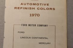 Färgkarta Ford, Mercury, Lincoln 1970