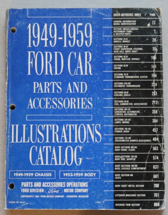 Ford Car Parts and Accessories 1949-1959 Illustrations Katalog